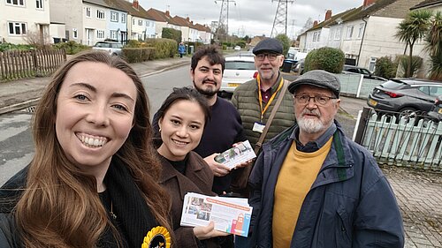 Lib Dem team canvassing