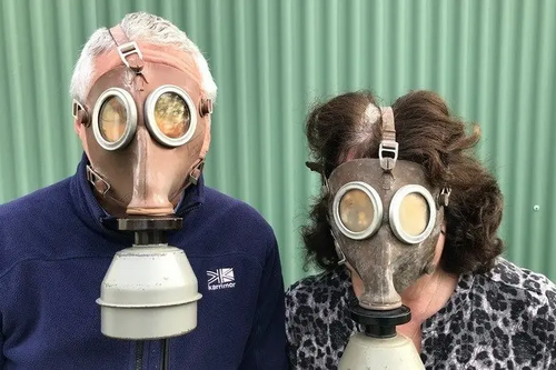People with Gas Masks