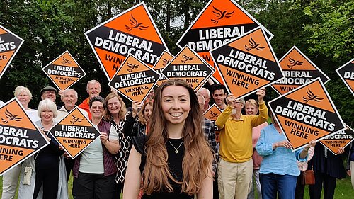 Chelsea Whyte and supporters