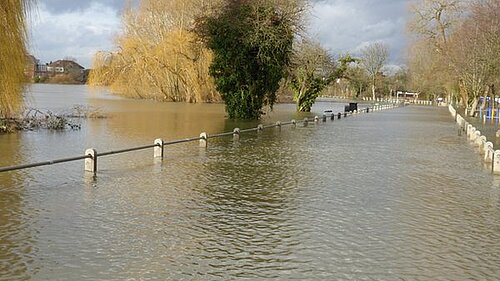 Picture of the River Thames in flood in 2014