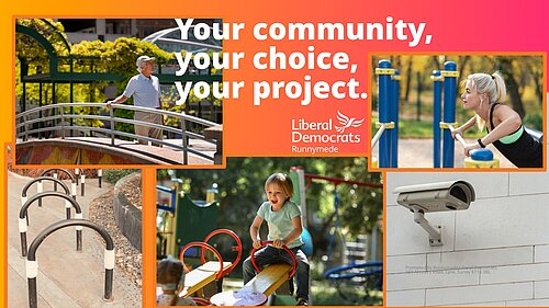 Your Community, your choice, your project with pictures of outdoor space and activities